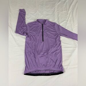 NWT Bikewa Women Purple 1/2 Zipper Long Sleeve Ciclyng Jersey Size L